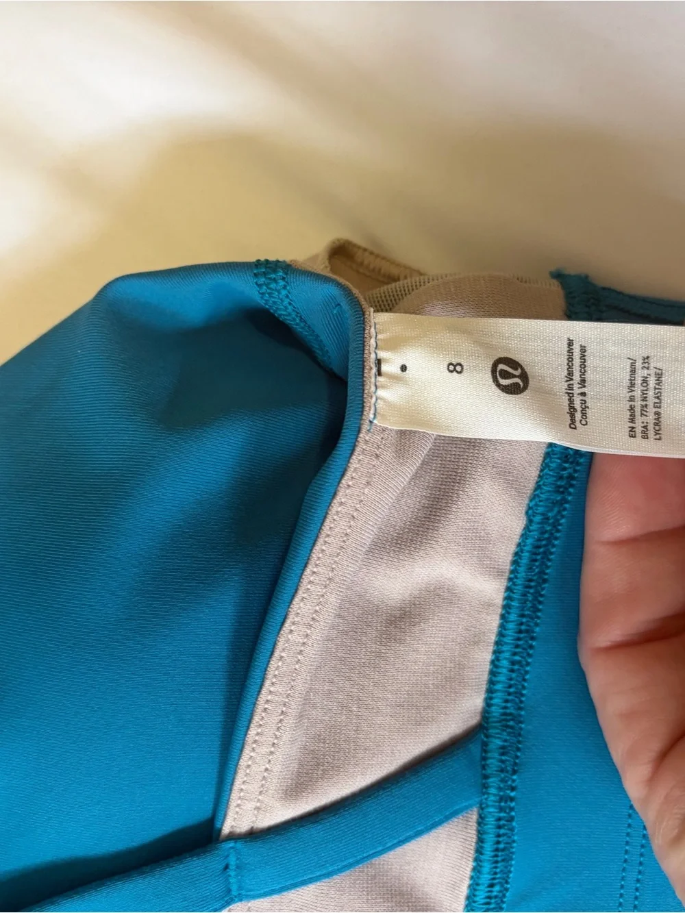 lululemon athletica Blue High-Neck Sport Bra